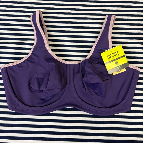 Women's Wacoal Purple Underwire Sports Bra 38DD - Picture 3 of 12